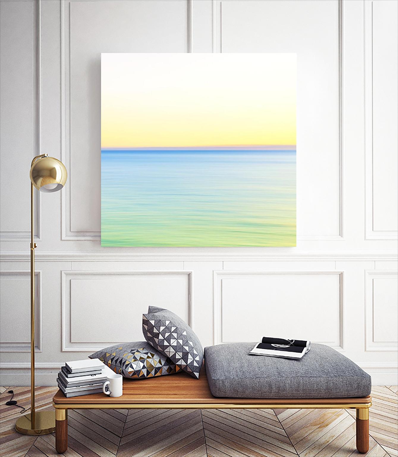 Minimalist Green Water by Kyle Goldie on GIANT ART - blue sea scene