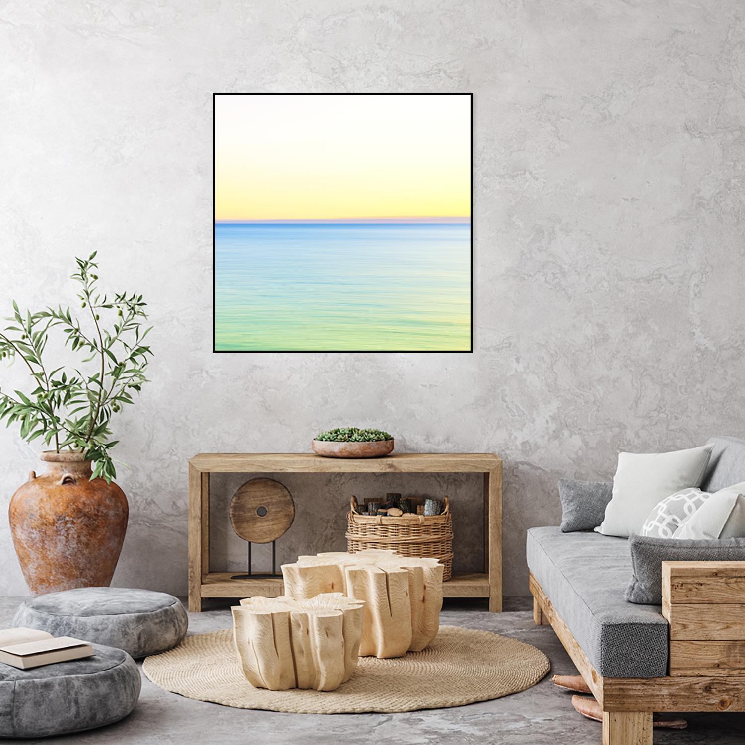 Minimalist Green Water by Kyle Goldie on GIANT ART - blue sea scene