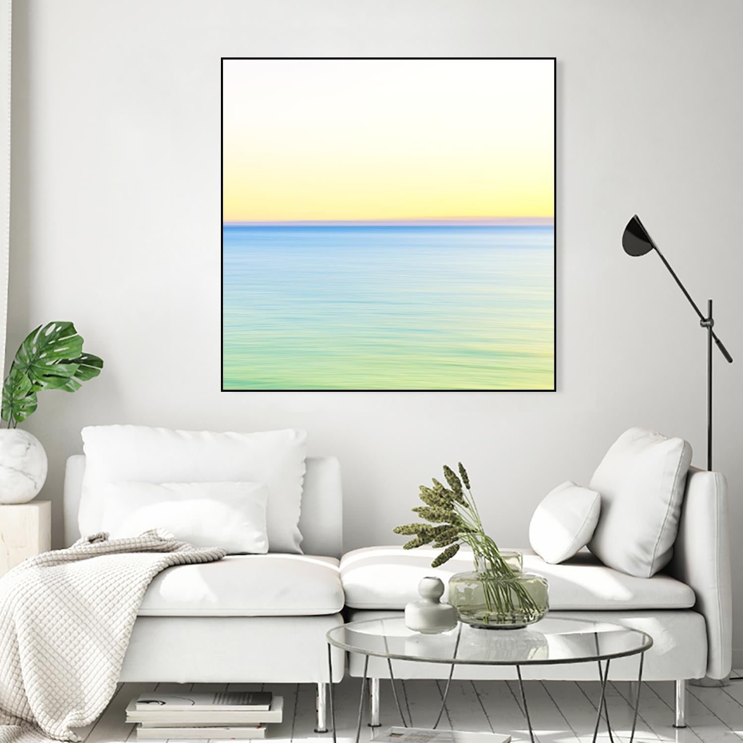 Minimalist Green Water by Kyle Goldie on GIANT ART - blue sea scene