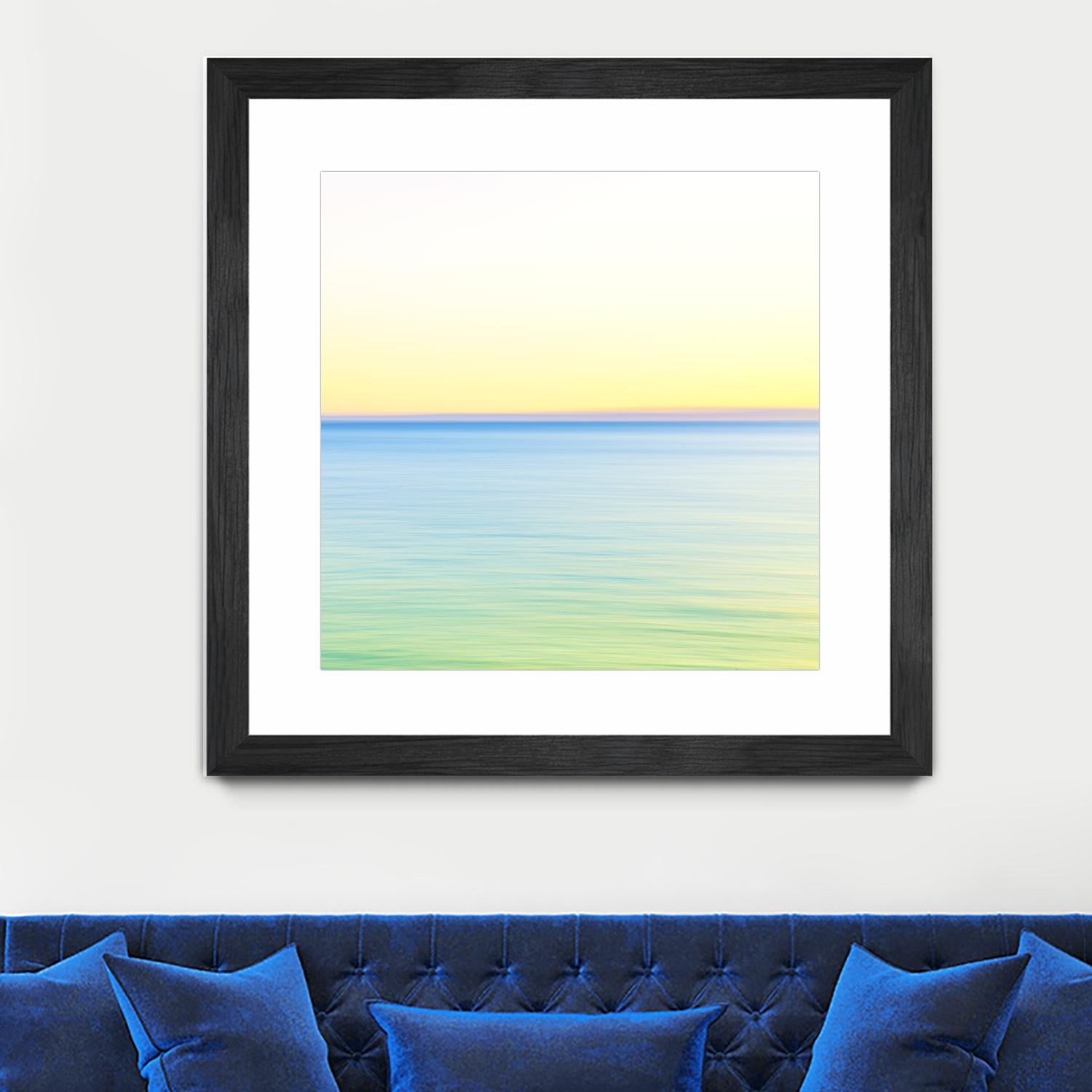 Minimalist Green Water by Kyle Goldie on GIANT ART - blue sea scene