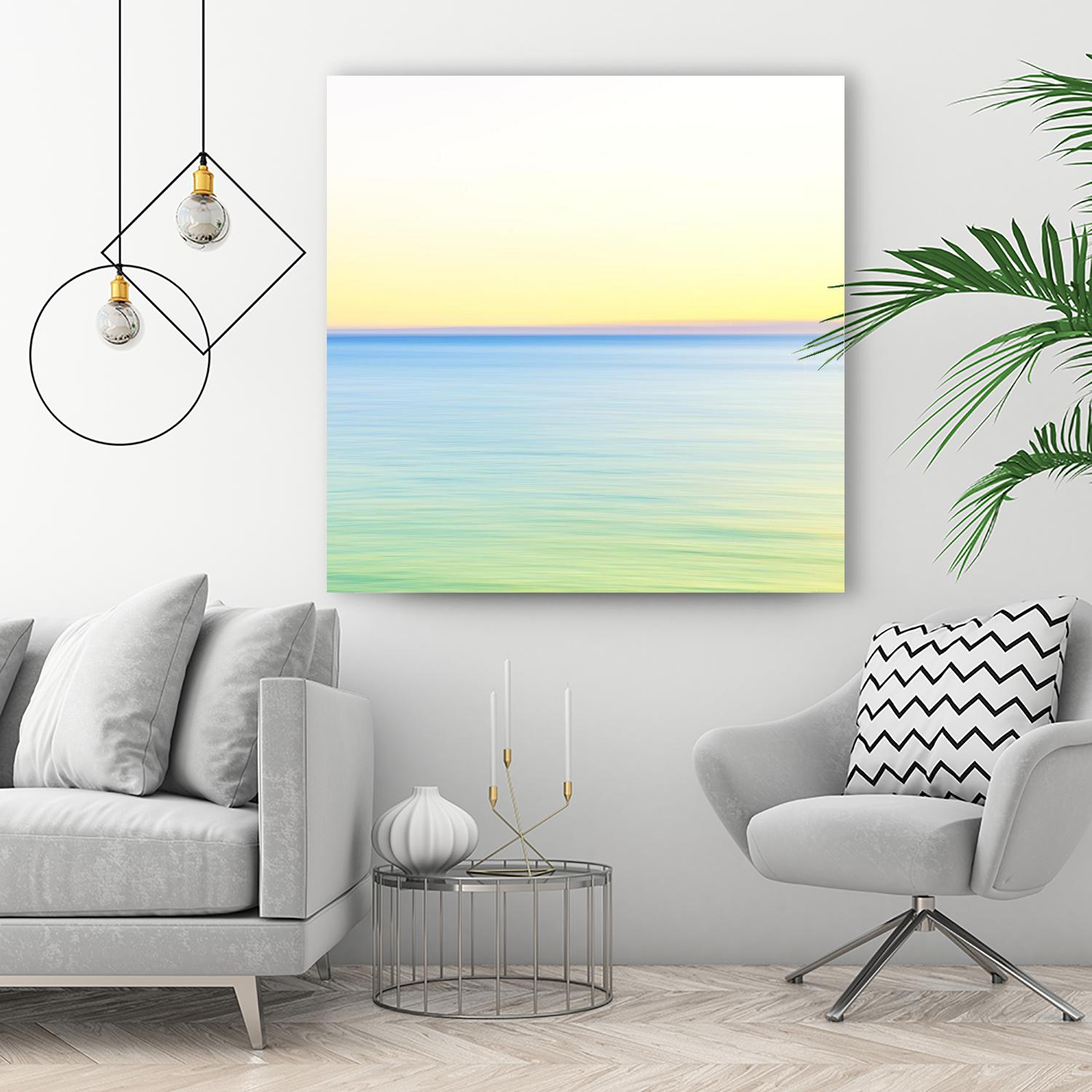 Minimalist Green Water by Kyle Goldie on GIANT ART - blue sea scene