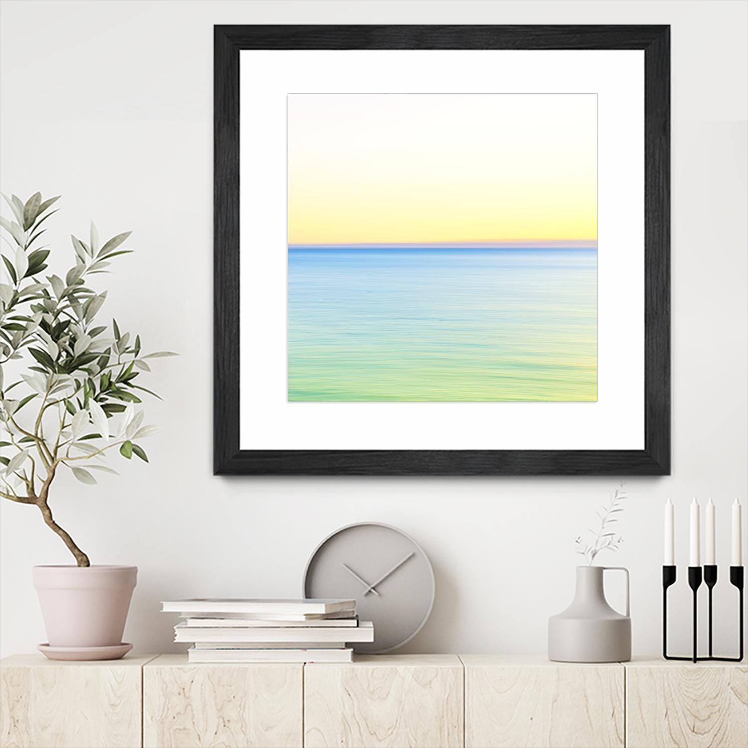 Minimalist Green Water by Kyle Goldie on GIANT ART - blue sea scene