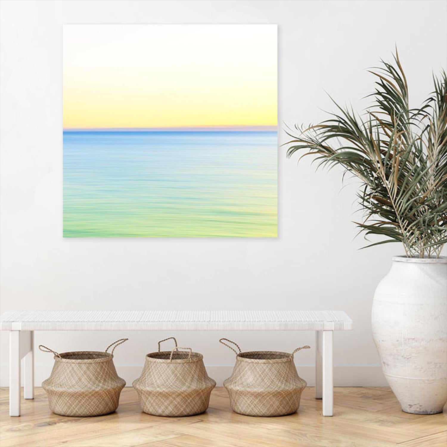 Minimalist Green Water by Kyle Goldie on GIANT ART - blue sea scene