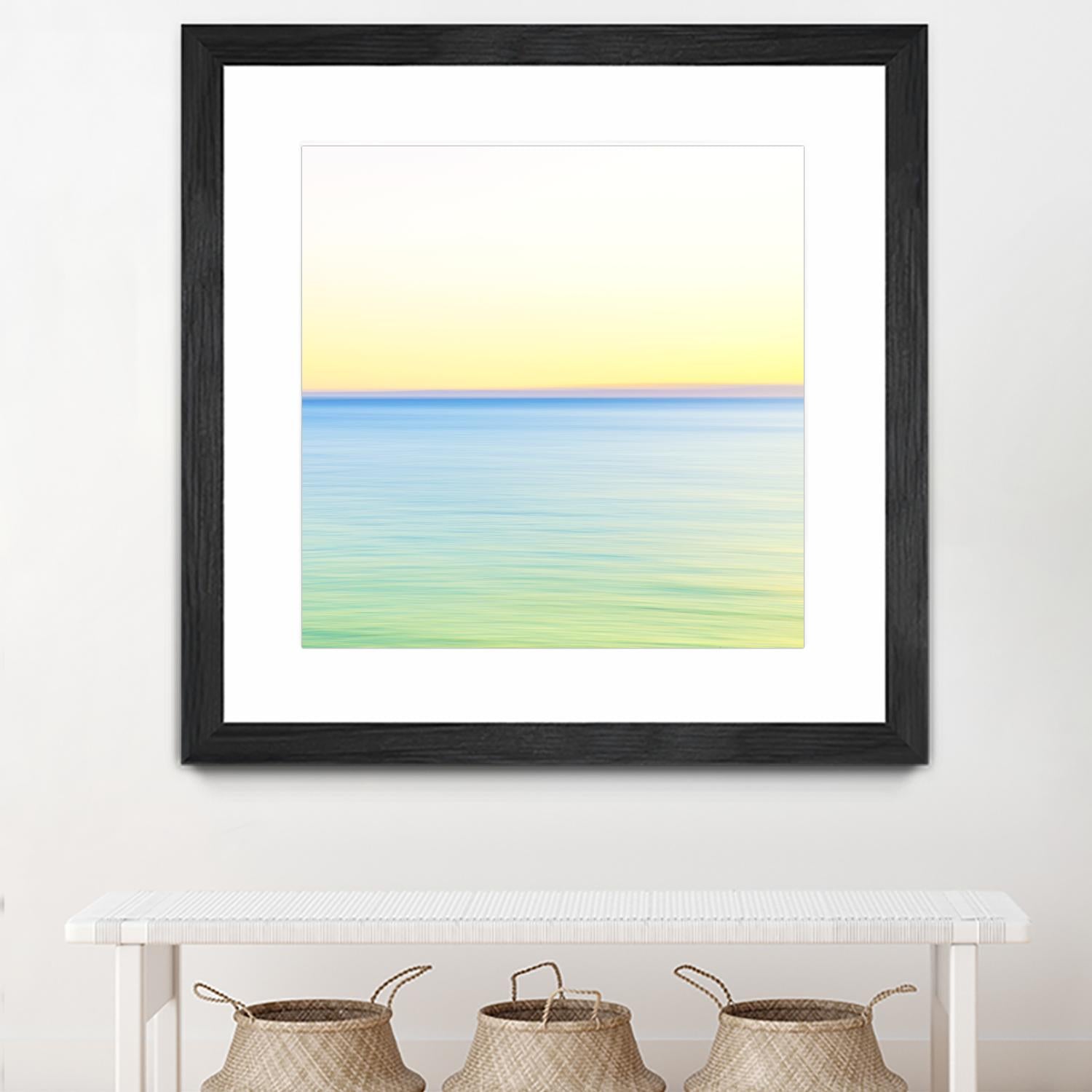 Minimalist Green Water by Kyle Goldie on GIANT ART - blue sea scene