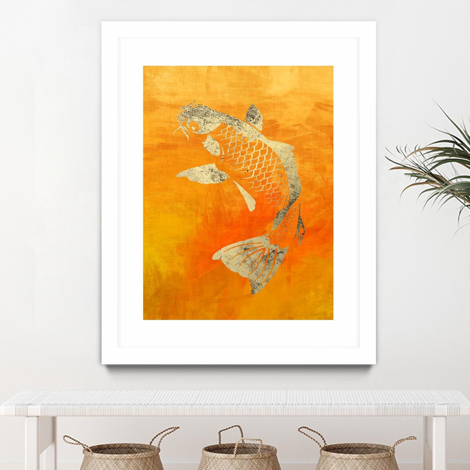 Koi by THE Studio on GIANT ART - beige oriental