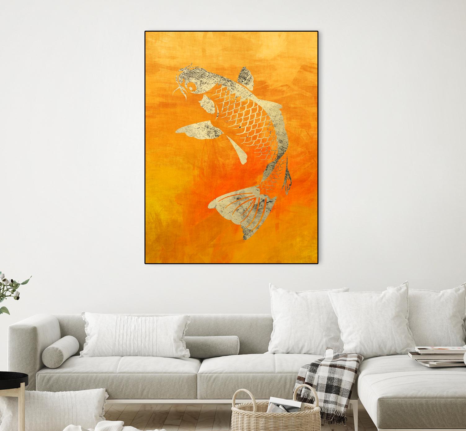Koi by THE Studio on GIANT ART - beige oriental