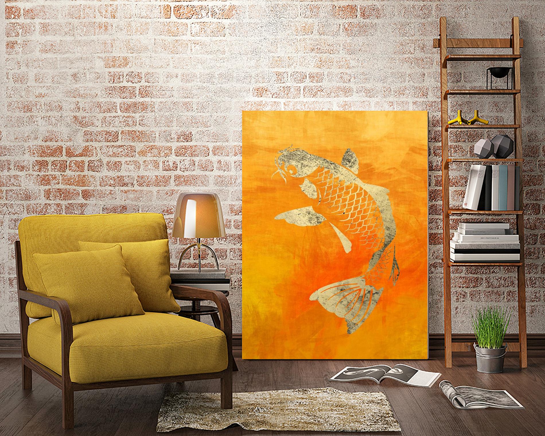 Koi by THE Studio on GIANT ART - beige oriental