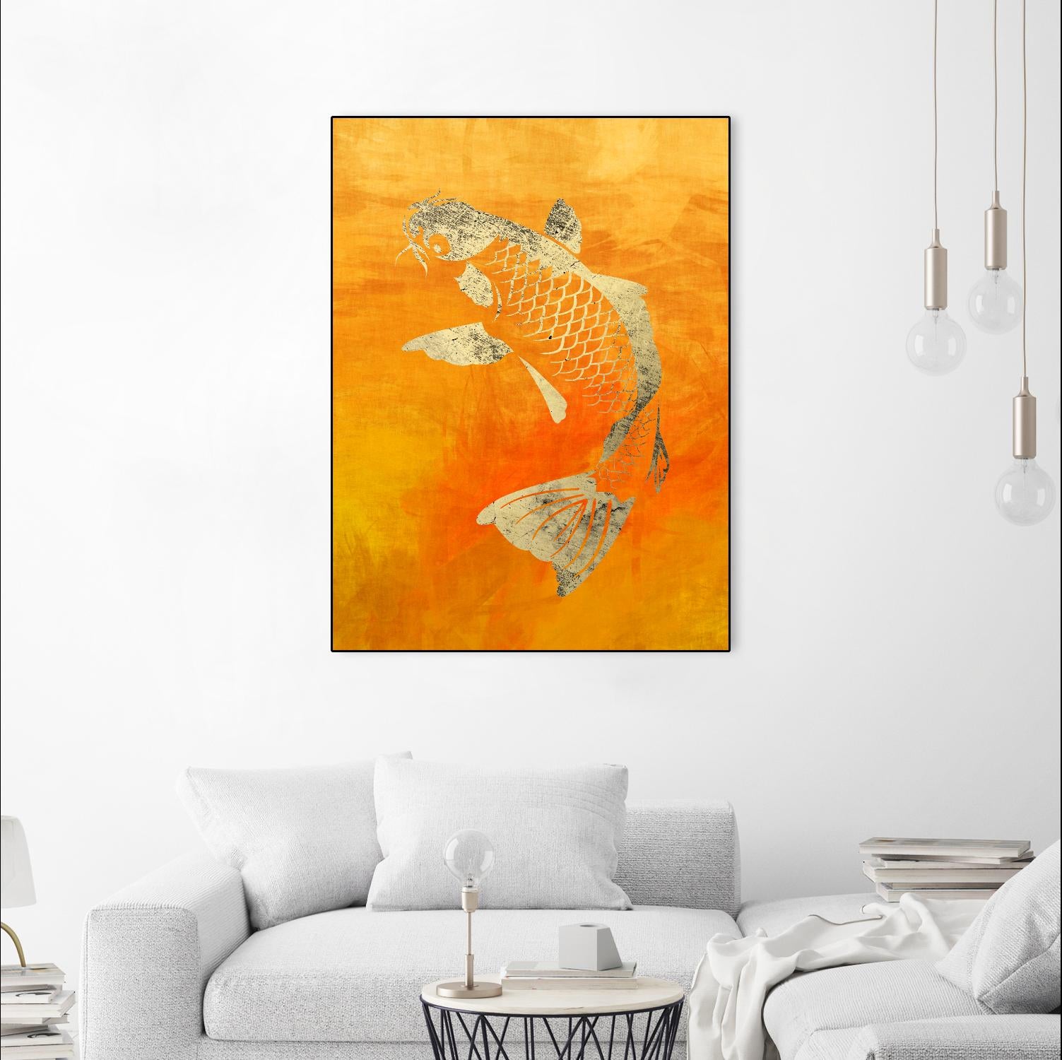 Koi by THE Studio on GIANT ART - beige oriental
