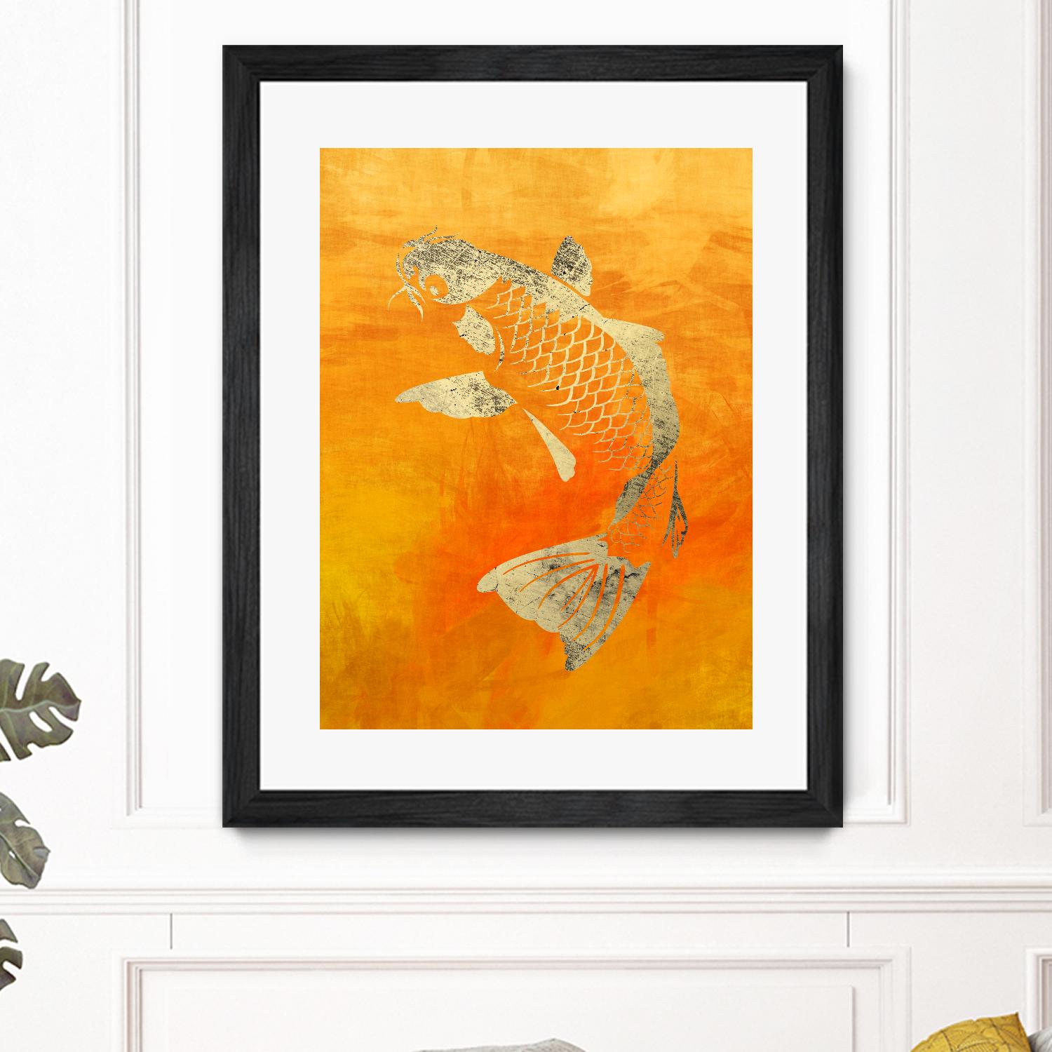 Koi by THE Studio on GIANT ART - beige oriental