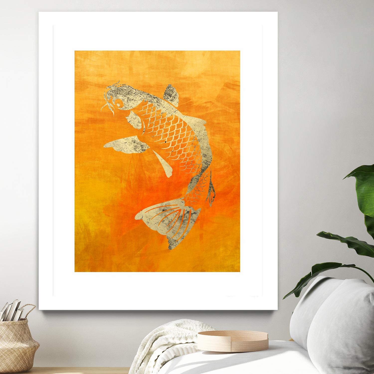 Koi by THE Studio on GIANT ART - beige oriental