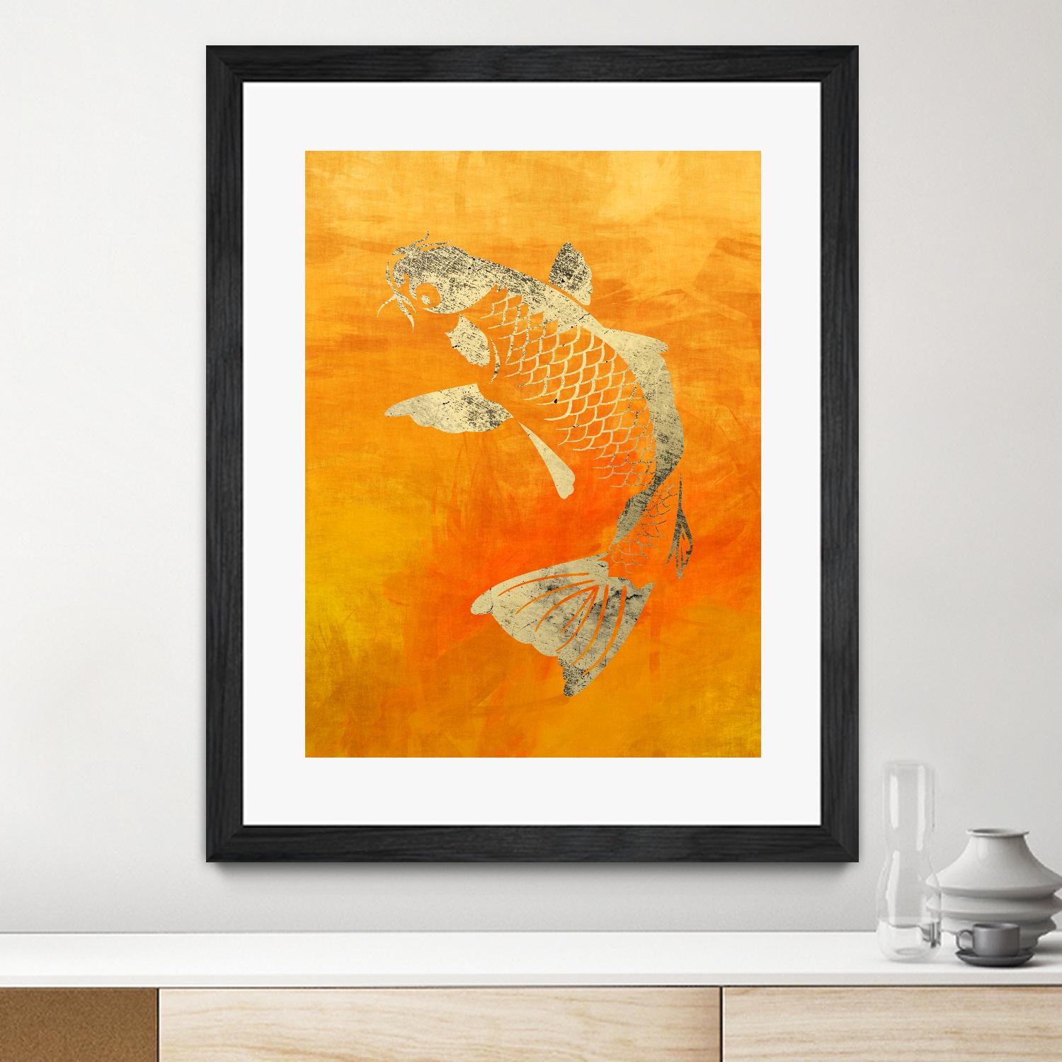 Koi by THE Studio on GIANT ART - beige oriental