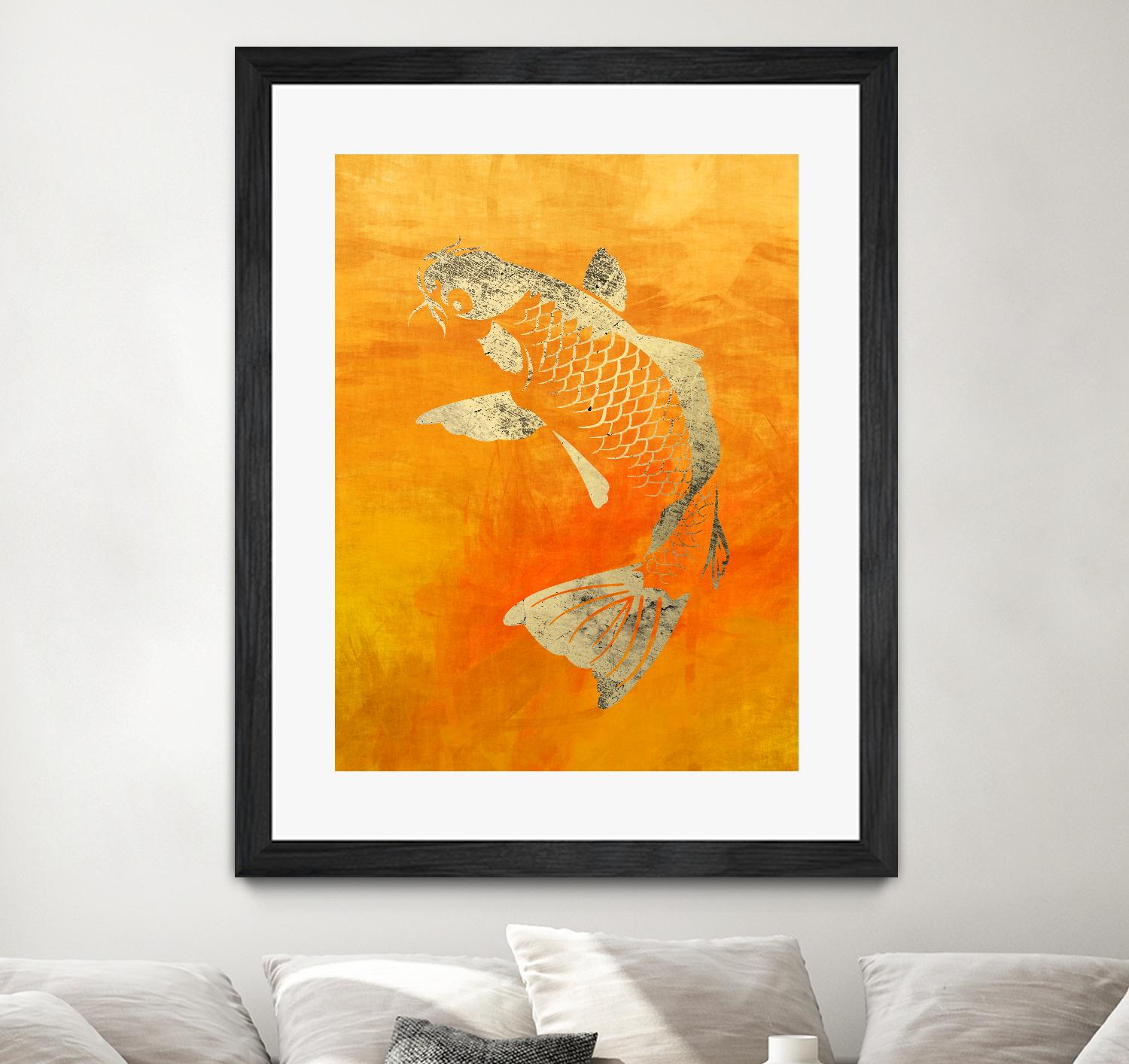 Koi by THE Studio on GIANT ART - beige oriental