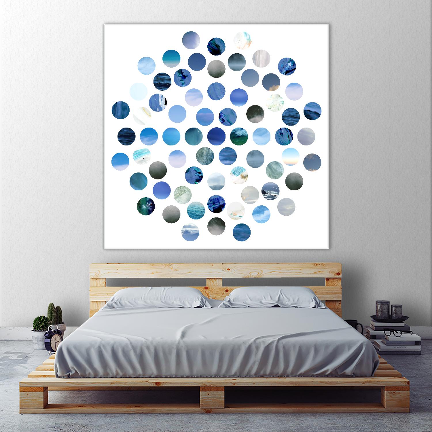 Circle Grid D by THE Studio on GIANT ART - blue abstract