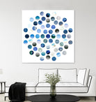 Circle Grid D by THE Studio on GIANT ART - blue abstract