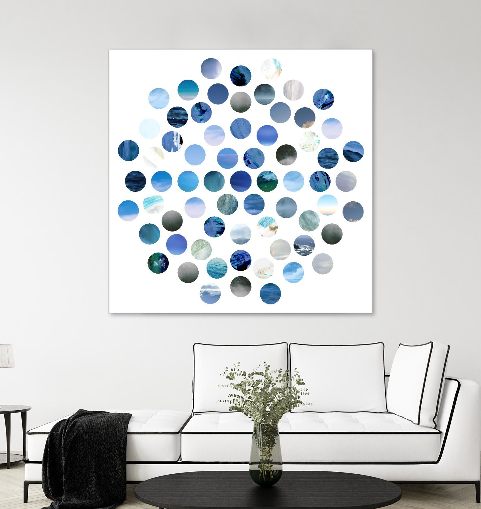 Circle Grid D by THE Studio on GIANT ART - blue abstract