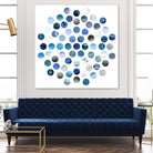 Circle Grid D by THE Studio on GIANT ART - blue abstract