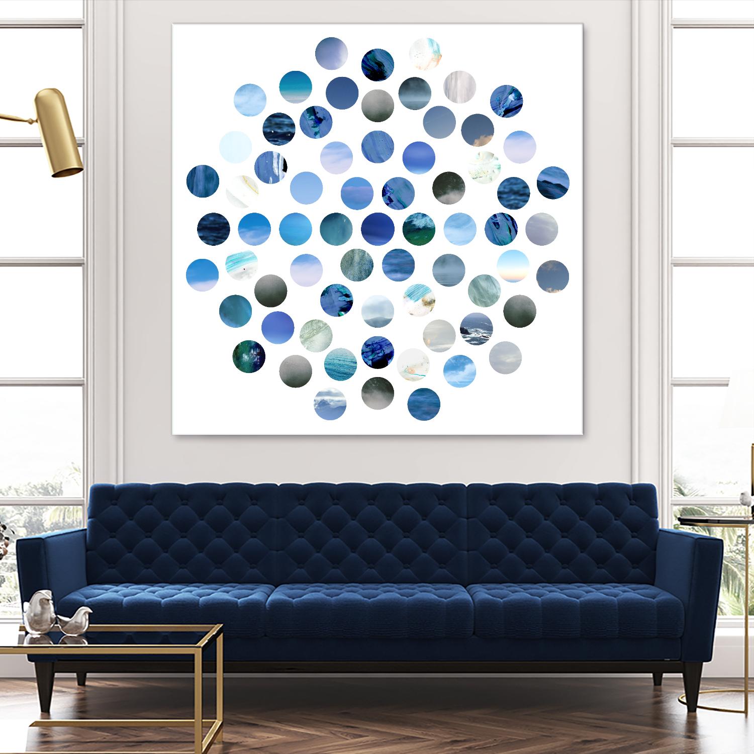 Circle Grid D by THE Studio on GIANT ART - blue abstract