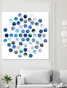 Circle Grid D by THE Studio on GIANT ART - blue abstract