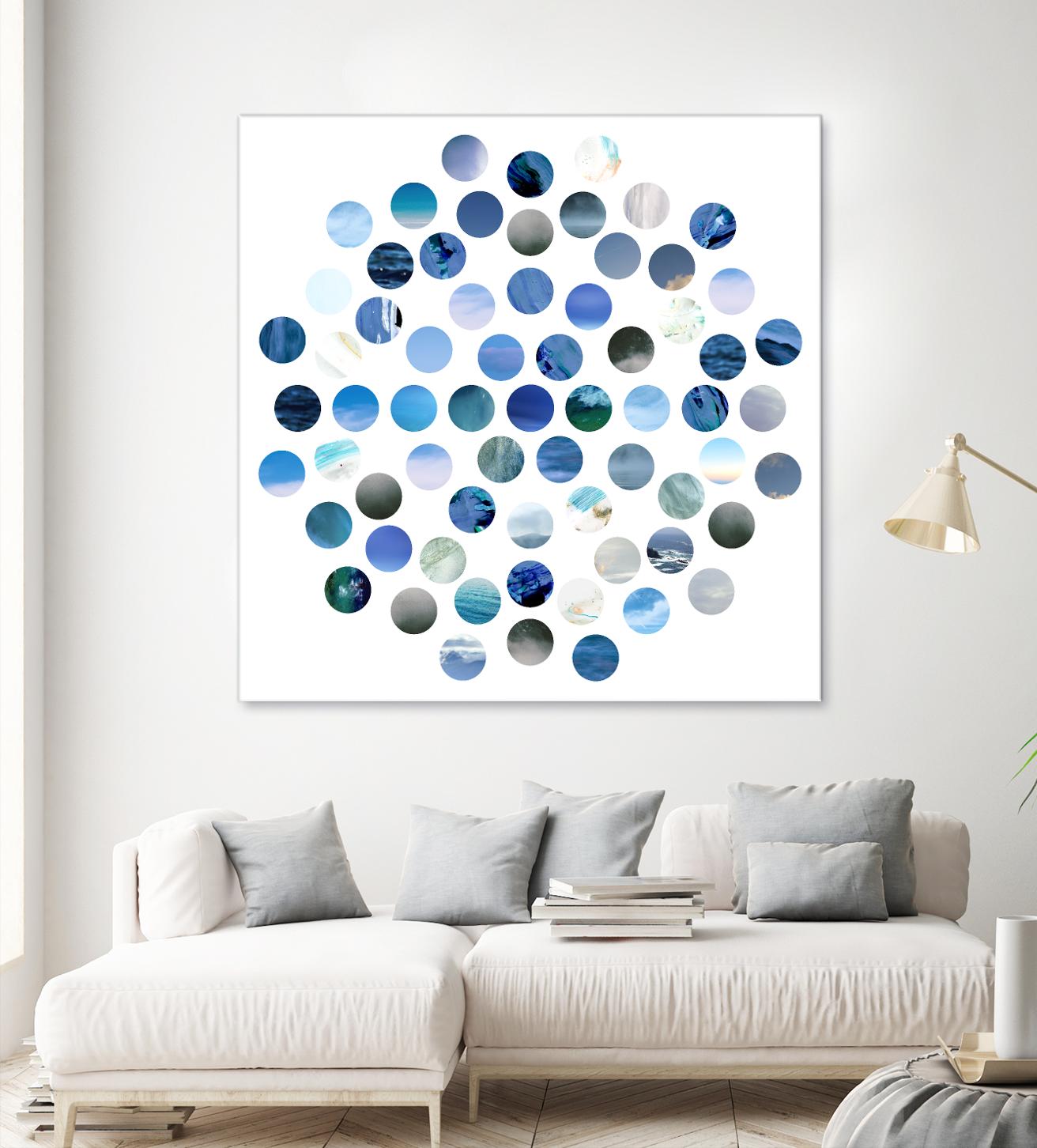 Circle Grid D by THE Studio on GIANT ART - blue abstract