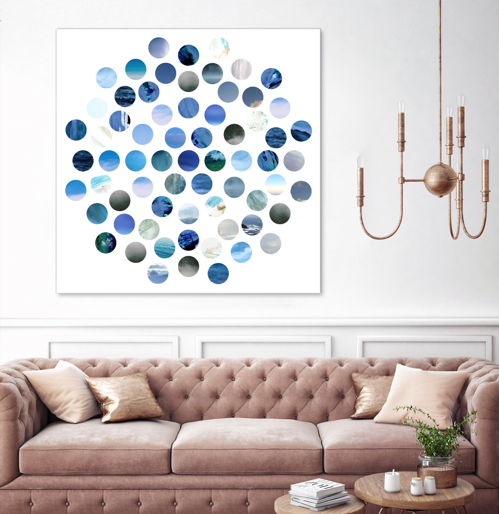 Circle Grid D by THE Studio on GIANT ART - blue abstract