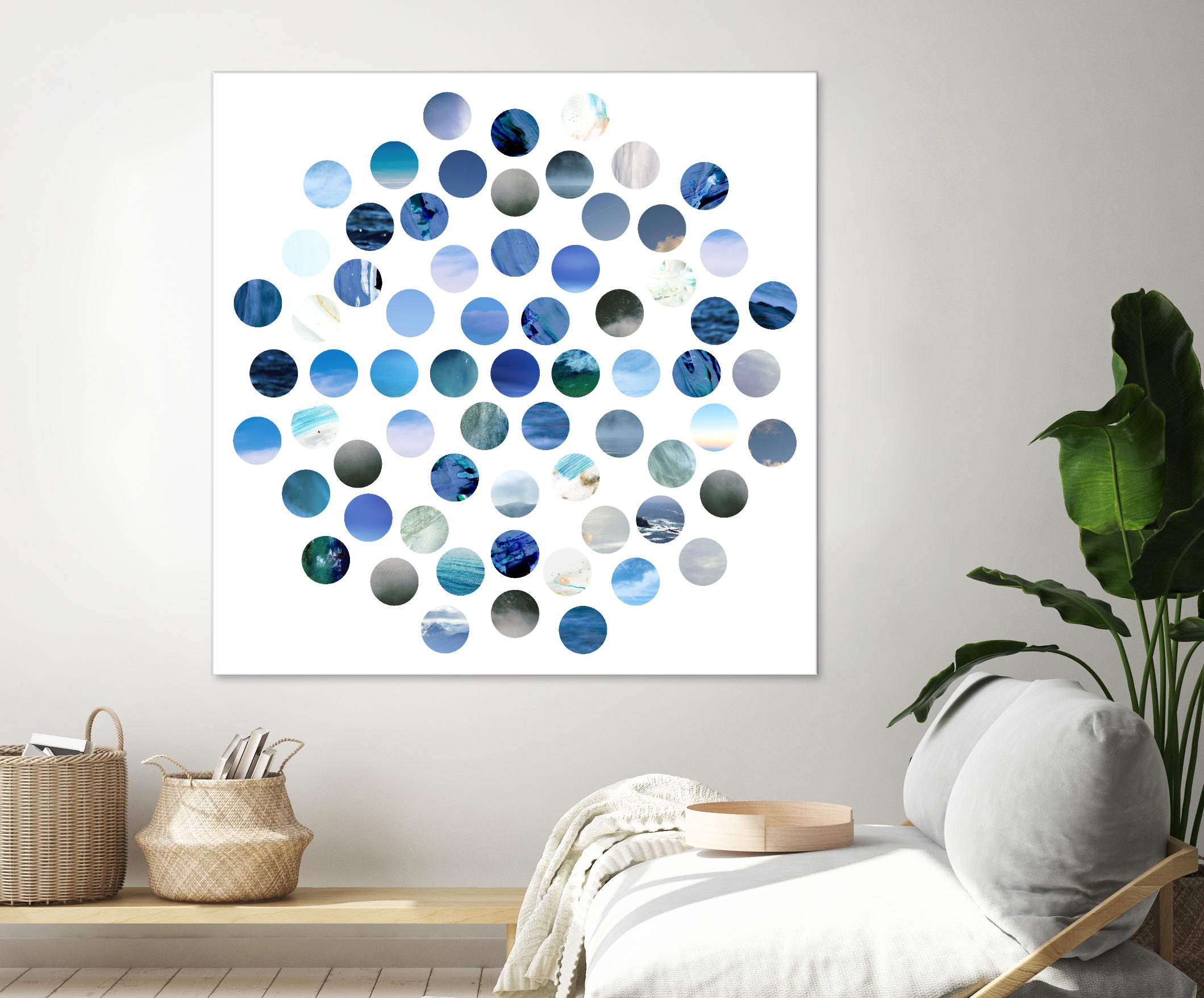 Circle Grid D by THE Studio on GIANT ART - blue abstract