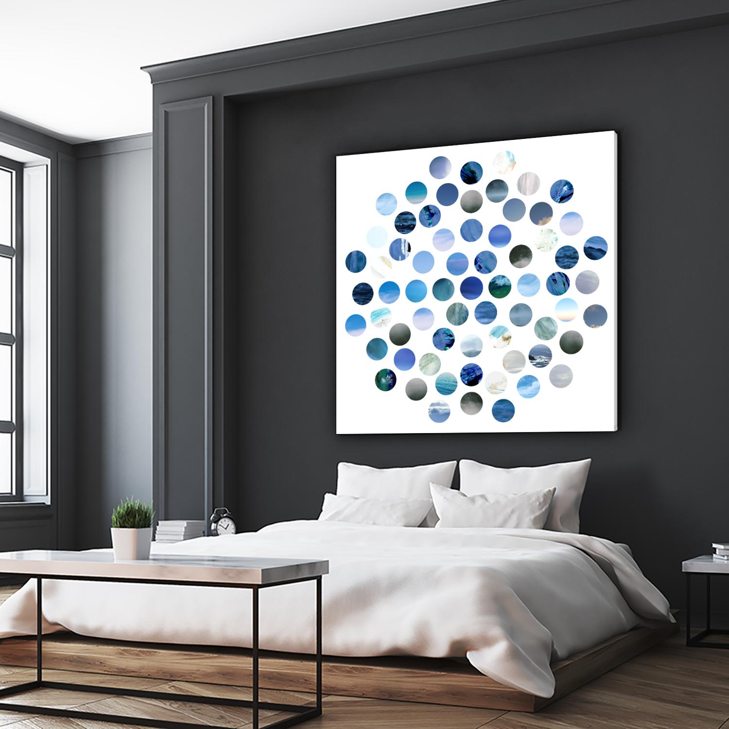Circle Grid D by THE Studio on GIANT ART - blue abstract