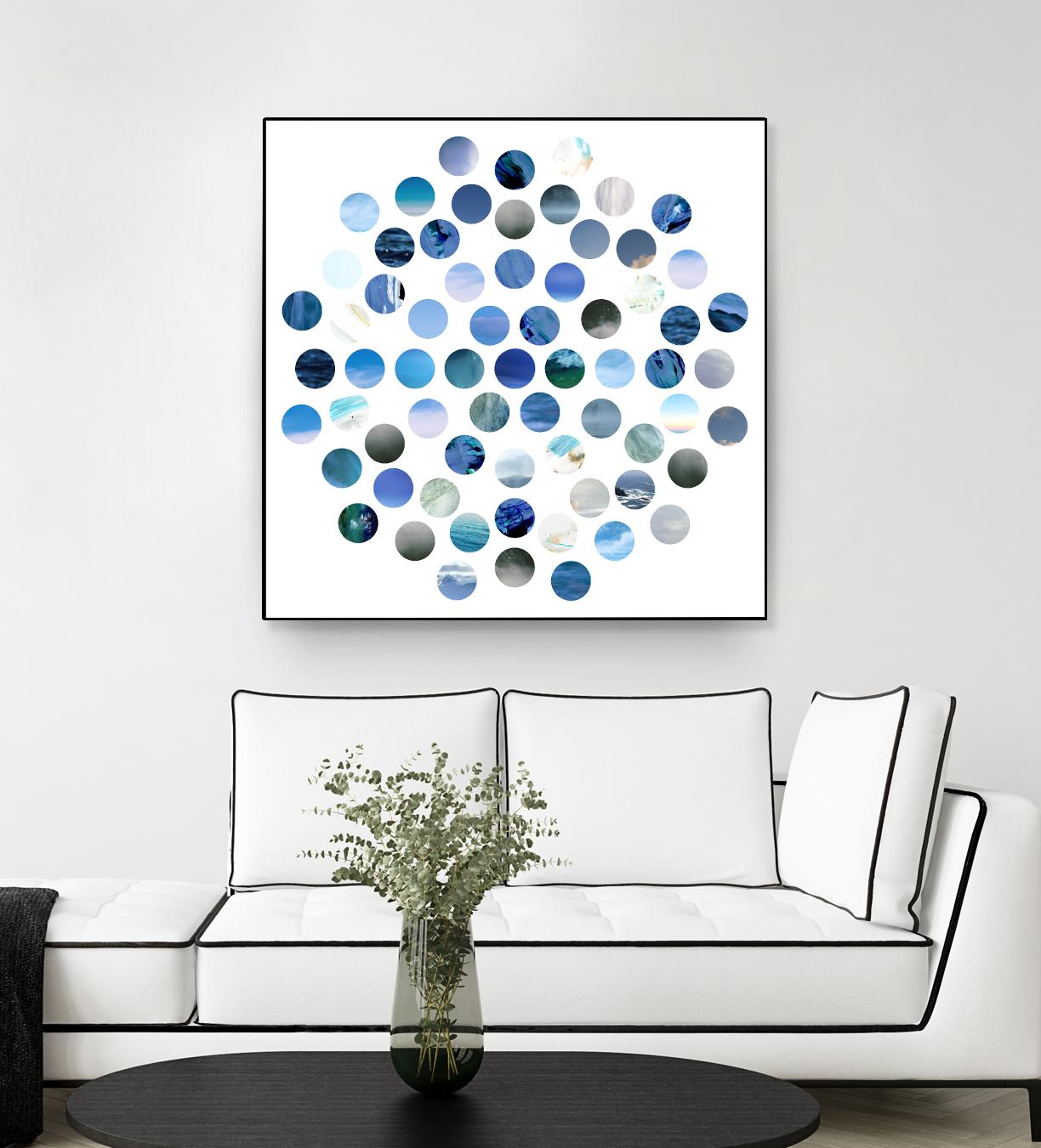 Circle Grid D by THE Studio on GIANT ART - blue abstract