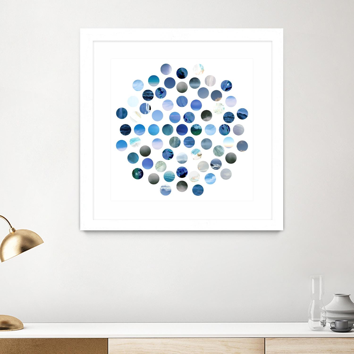 Circle Grid D by THE Studio on GIANT ART - blue abstract