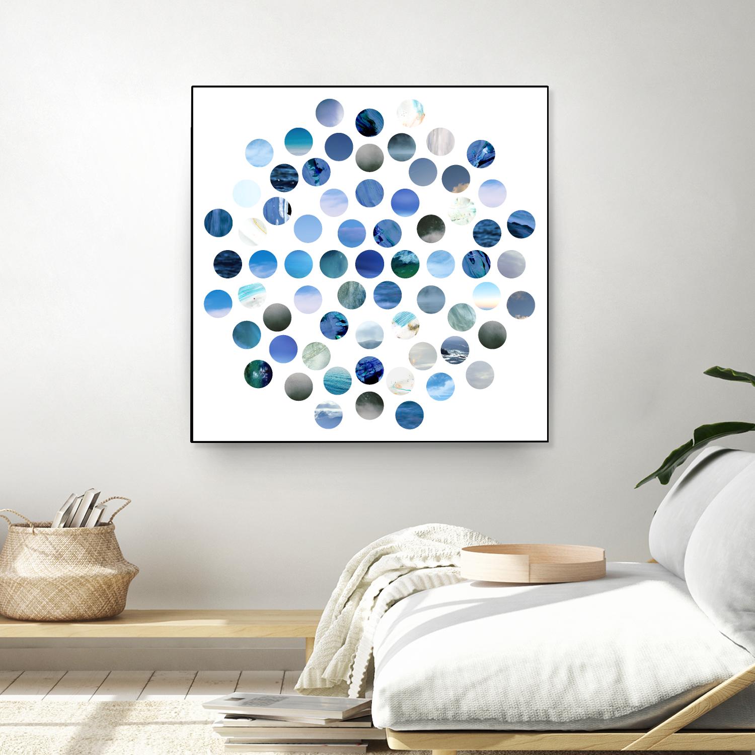 Circle Grid D by THE Studio on GIANT ART - blue abstract