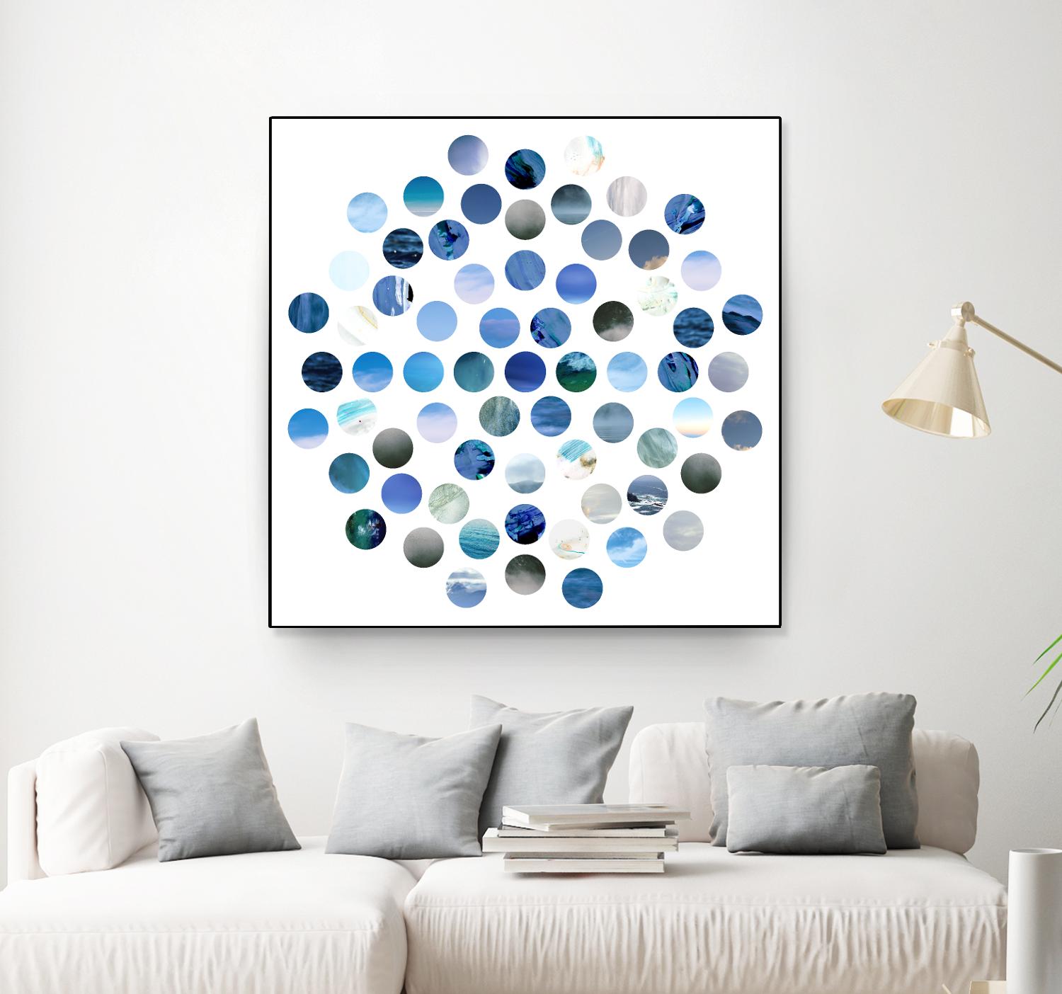 Circle Grid D by THE Studio on GIANT ART - blue abstract