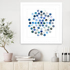 Circle Grid D by THE Studio on GIANT ART - blue abstract