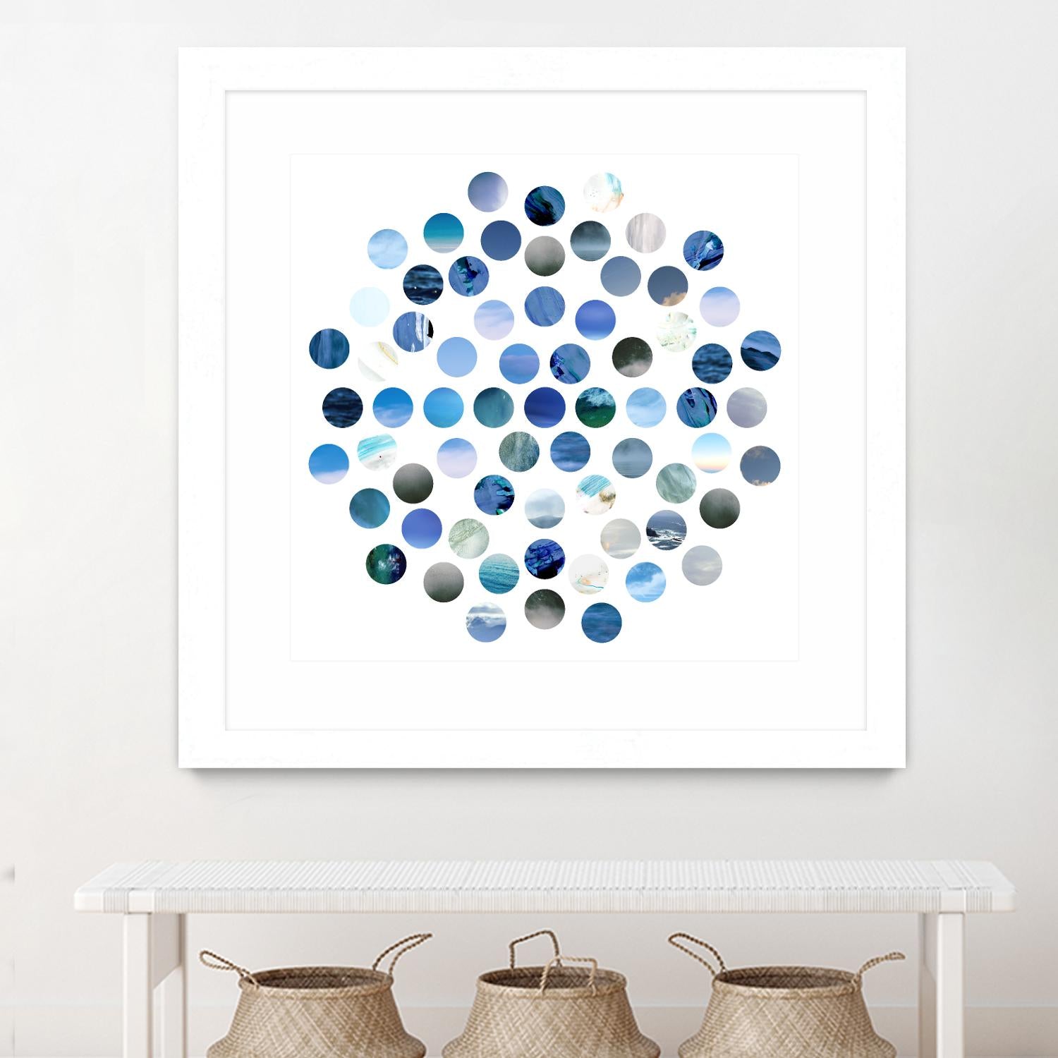 Circle Grid D by THE Studio on GIANT ART - blue abstract