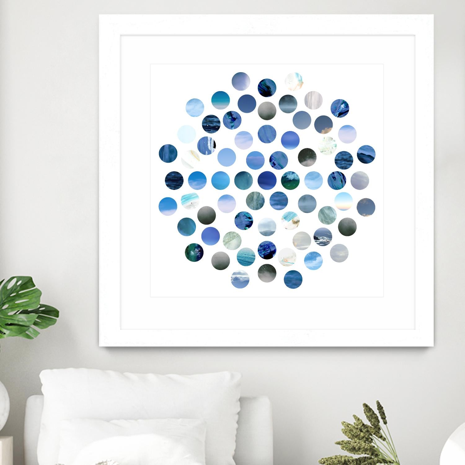 Circle Grid D by THE Studio on GIANT ART - blue abstract