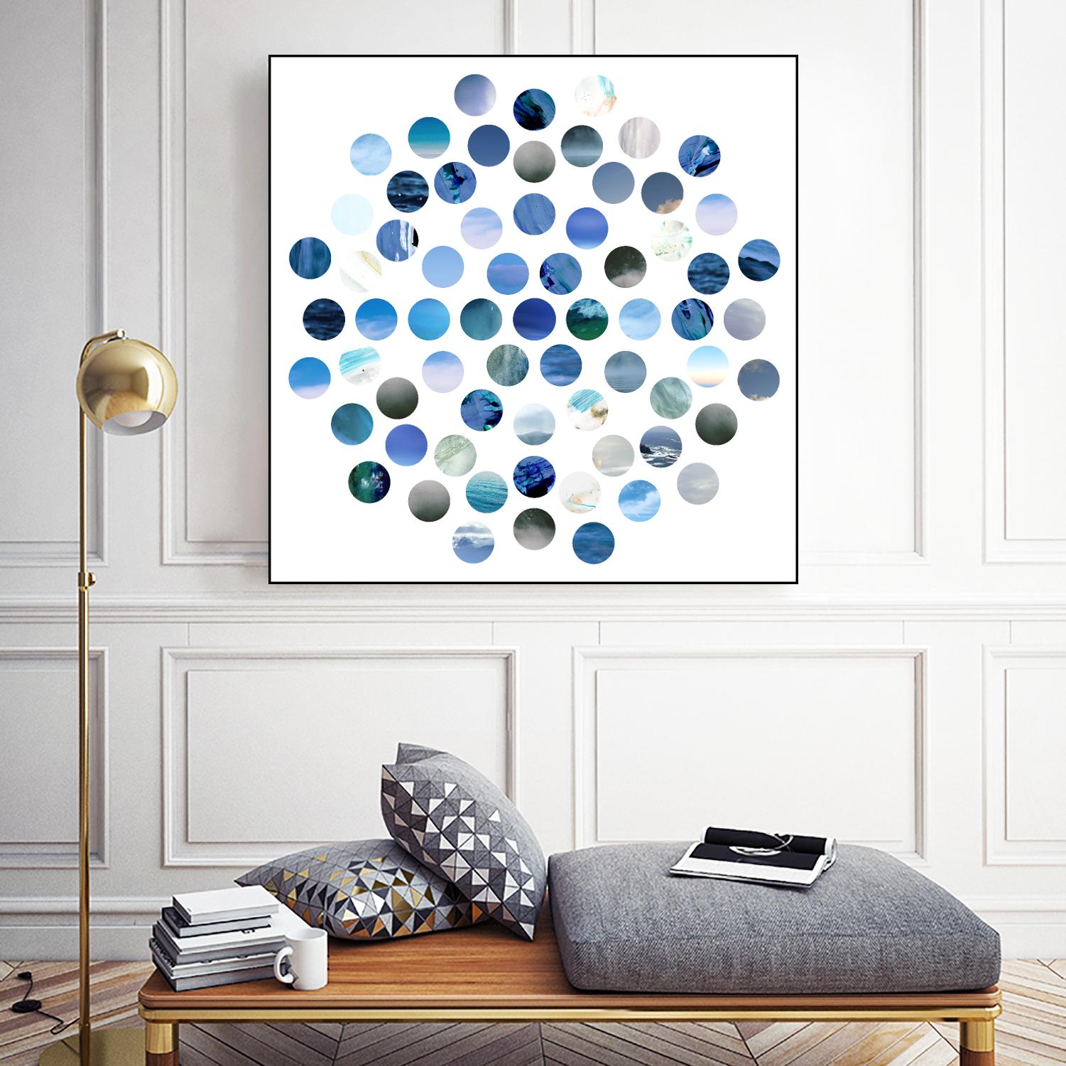 Circle Grid D by THE Studio on GIANT ART - blue abstract