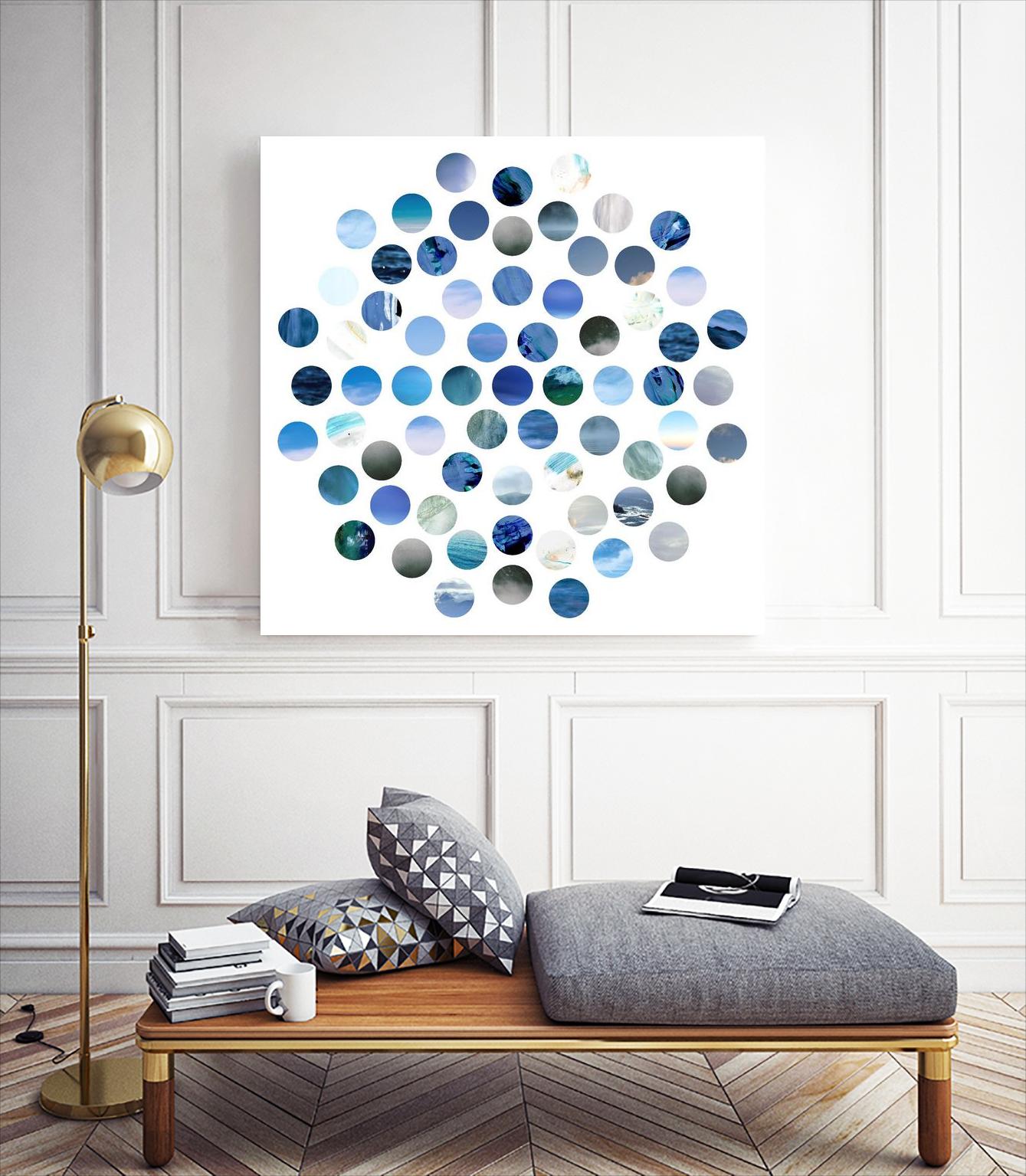 Circle Grid D by THE Studio on GIANT ART - blue abstract