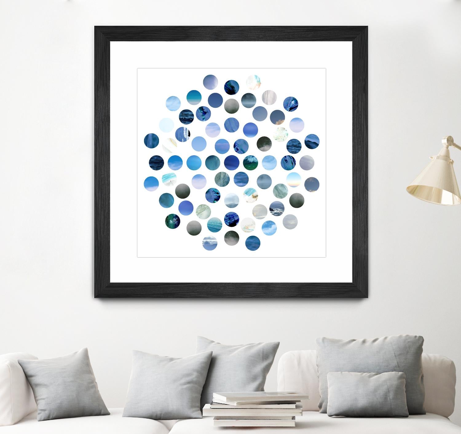 Circle Grid D by THE Studio on GIANT ART - blue abstract
