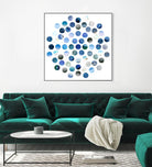 Circle Grid D by THE Studio on GIANT ART - blue abstract