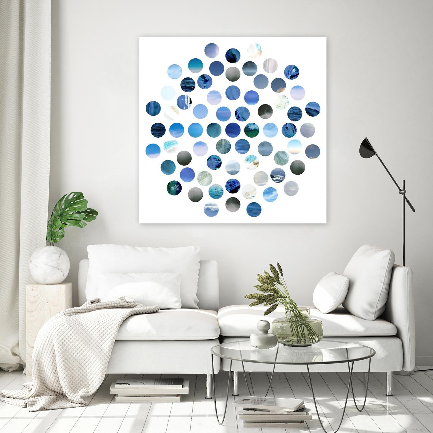 Circle Grid D by THE Studio on GIANT ART - blue abstract
