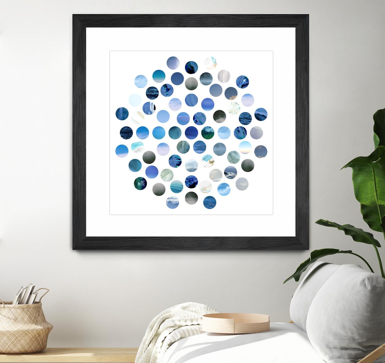 Circle Grid D by THE Studio on GIANT ART - blue abstract