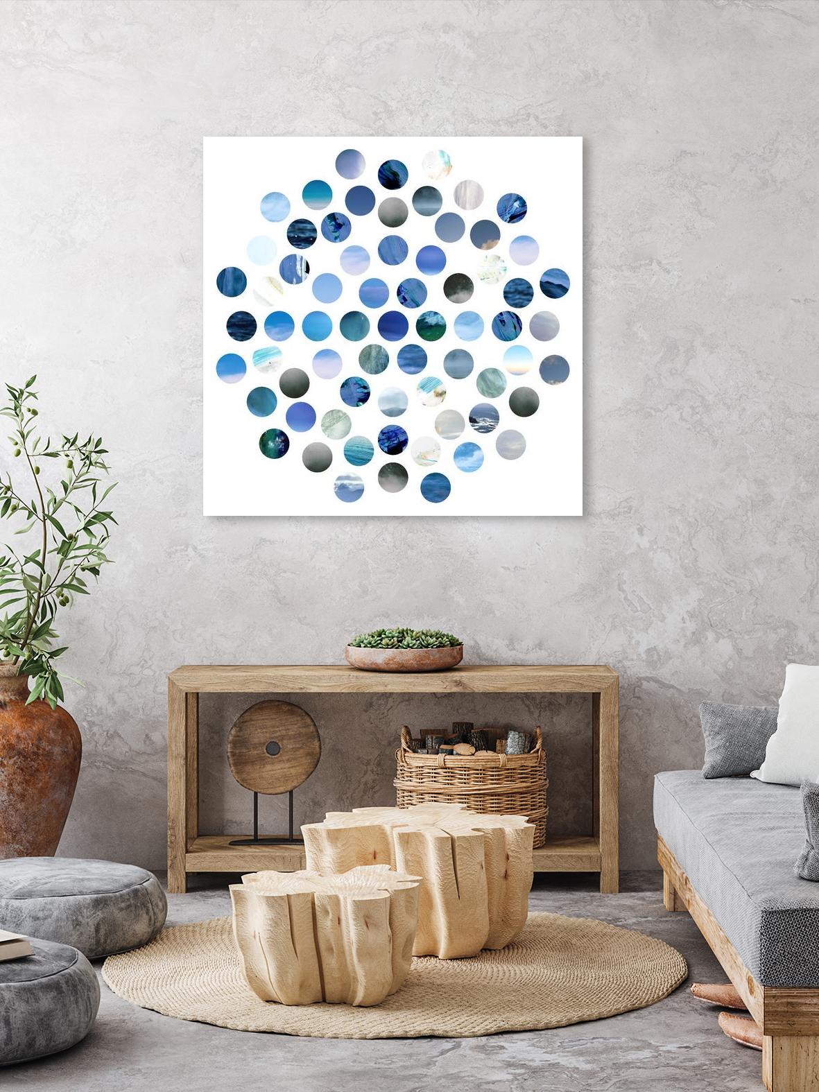 Circle Grid D by THE Studio on GIANT ART - blue abstract