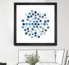 Circle Grid D by THE Studio on GIANT ART - blue abstract
