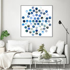 Circle Grid D by THE Studio on GIANT ART - blue abstract