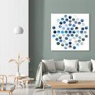 Circle Grid D by THE Studio on GIANT ART - blue abstract