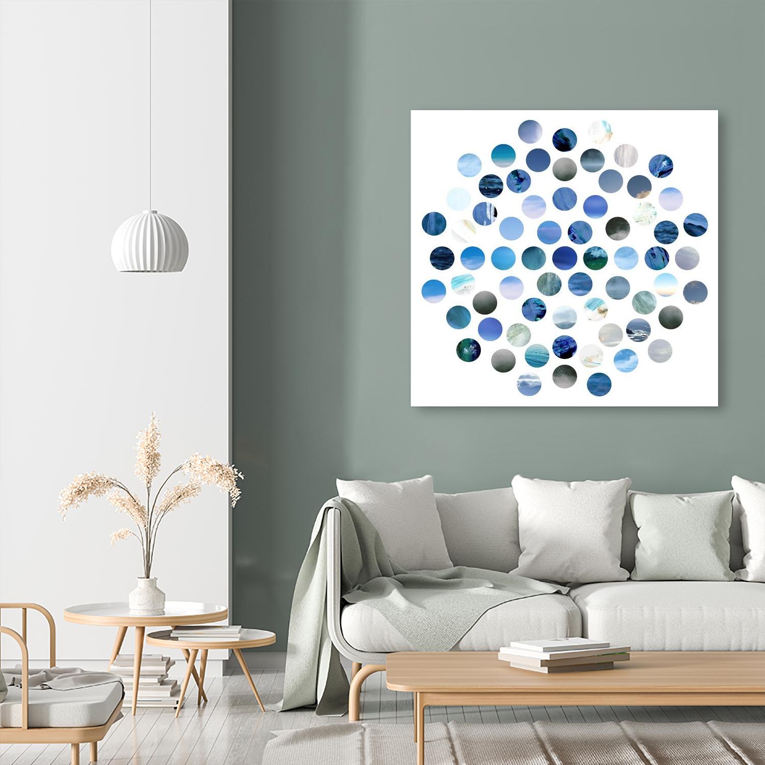 Circle Grid D by THE Studio on GIANT ART - blue abstract