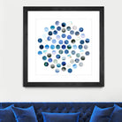 Circle Grid D by THE Studio on GIANT ART - blue abstract