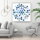Circle Grid D by THE Studio on GIANT ART - blue abstract