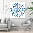 Circle Grid D by THE Studio on GIANT ART - blue abstract