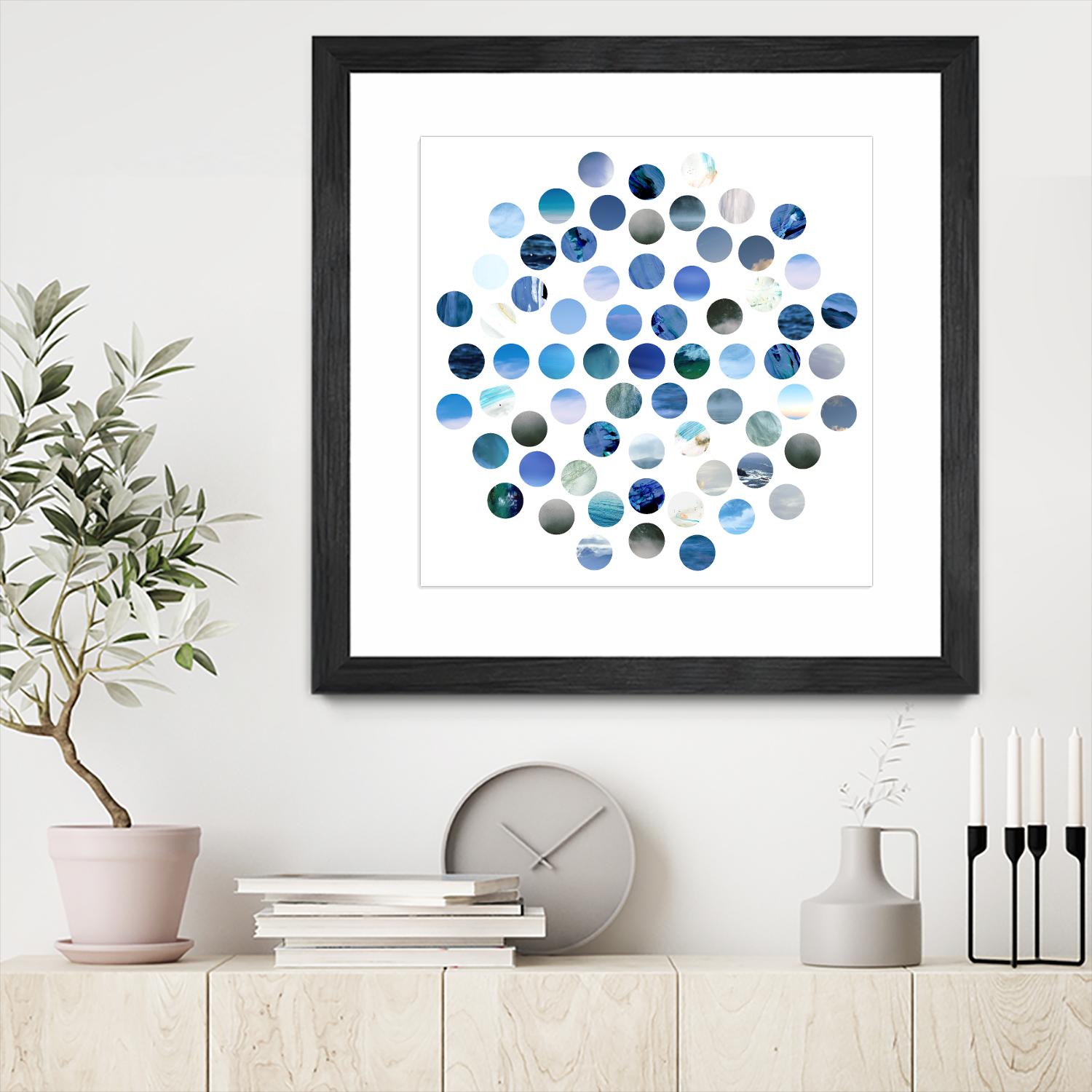 Circle Grid D by THE Studio on GIANT ART - blue abstract
