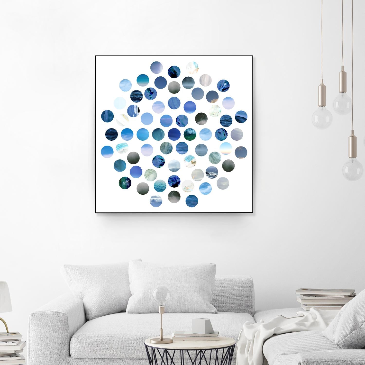 Circle Grid D by THE Studio on GIANT ART - blue abstract