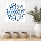 Circle Grid D by THE Studio on GIANT ART - blue abstract